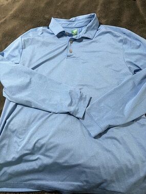 🌻Men's Light Blue Long Sleeve Polo Shirt - Brand:Pro Tour🌻